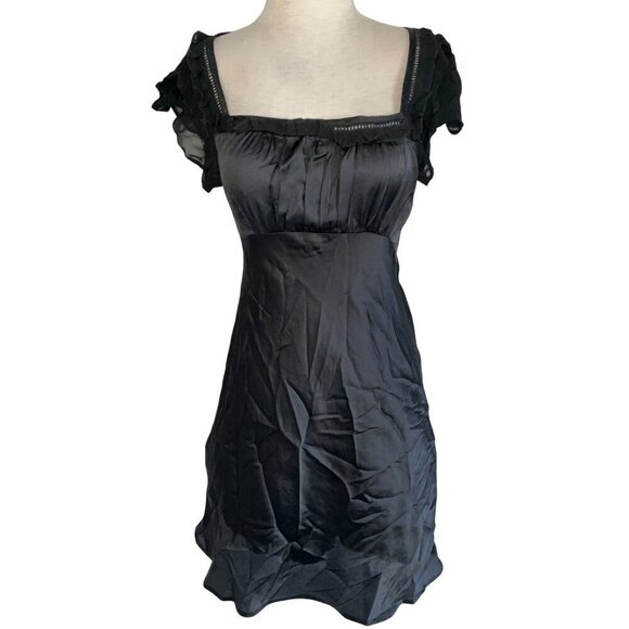 Free People x Revolve Violet Visions Slip Mini Dress in Black Combor 2 New Women - Picture 4 of 12